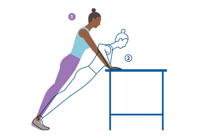 بهترین حرکات ورزشی بانوان,حرکت Incline push-ups
