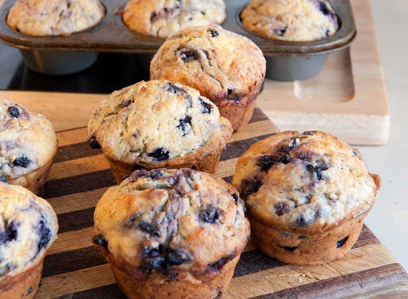 ماست برای لاغری,blueberry-muffins